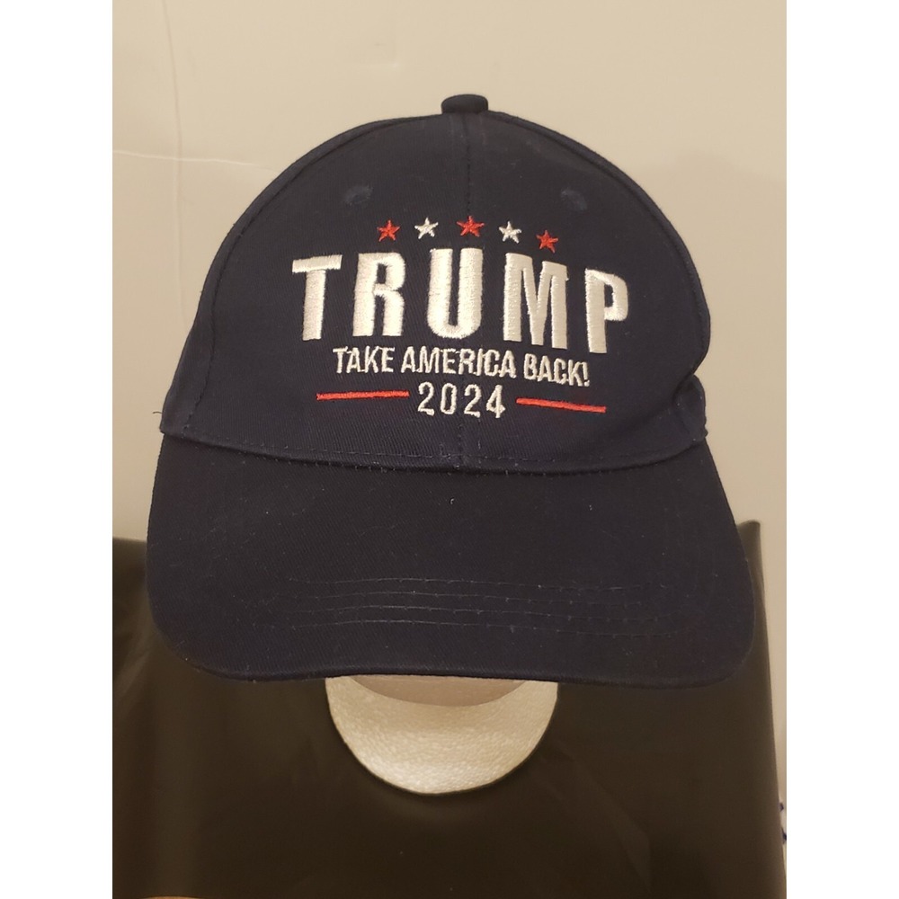 Trump 2024 Take America Back Adjustable Hat Cap Blue Donald Trump